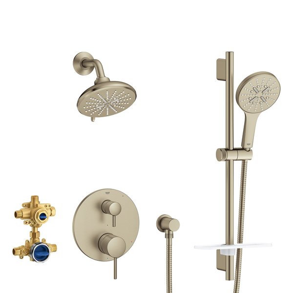 Grohe Timeless Pressure Balance Shower Set, Brushed Nickel 29431EN0